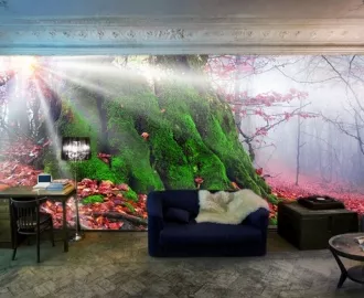 Фотообои купить ДЕРЕВО ЛУЧИ СОЛНЦА
