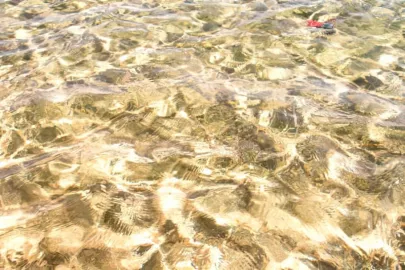 Обои для пола ЗОЛОТОЙ ПЕСОК В ВОДЕ