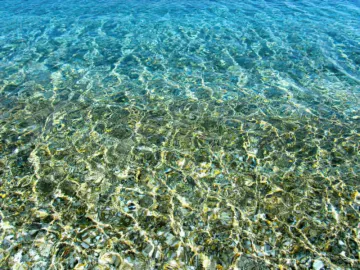 Обои для пола ВОДА ДНО ГАЛЬКА