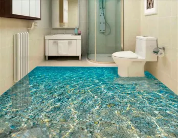 Обои для пола ПЕСОК КАМНИ ВОДА