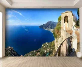 Фотообои Вид НА МОРЕ С ВЫСОТЫ ГОР