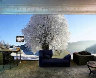 Фотообои купить СНЕЖНОЕ ДЕРЕВО