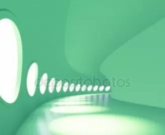 Фотообои на стену ЗЕЛЕНЫЙ ТОННЕЛЬ