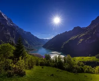 Фотообои купить ПЕЙЗАЖ В ГОРАХ НОЧЬ ЛУНА
