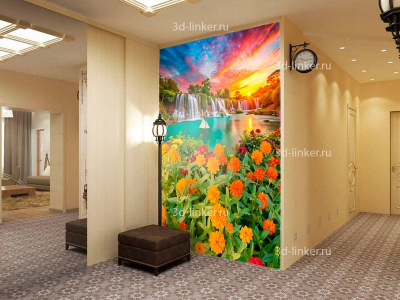 Фотообои на стену КРАСНЫЙ ЗАКАТ ЯХТА купить