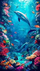 ПОДВОДНЫЙ МИР МОРСКИХ ОБИТАТЕЛЕЙ ДЕЛЬФИНЫ